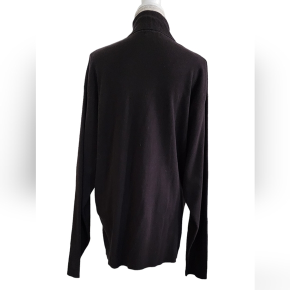 Franco Valeri Turtleneck Sweater Black Heavyweight Thick Women's Large - Picture 3 of 7